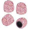 thumbnail image 1 of Valve Caps, 4 Pack Handmade Crystal Rhinestone Tire Caps, Attractive Dustproof Accessories for Car (Pink), 1 of 7
