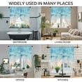 thumbnail image 3 of Blue Waves Swag Curtains for Kitchen/Bedroom/Living Room, Summer Beach Starfish Coastal Nautical Ocean Scalloped Curtains 63 Inch Long, Window Swag Topper Curtains Valances 2 Panels Set 36"x63", 3 of 8