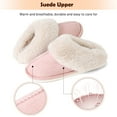 thumbnail image 4 of WALL QMER Womens Slippers Cozy Warm Winter Slip On House Shoes Fluffy Soft Memory Foam Comfy Faux Fur Plush Anti-Skid Indoor/Outdoor, 4 of 8