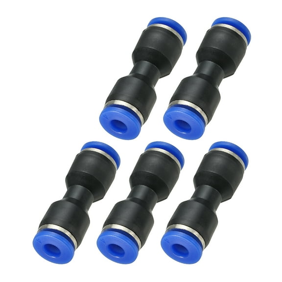 Uxcell 4mm Push to Connect Fittings, 5Pcs Plastic Air Line Fitting Quick Release Pneumatic Connectors