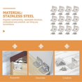 thumbnail image 3 of Small Corner Bracket Stainless Steel Corner Brace for Garden 30Pcs, 3 of 4