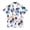 White Coconut Tree, variant on IBTOM CASTLE Daddy and Son Tropical Print Matching Shirts, Father Son Shirts for Beach Hawaiian Short Sleeve Summer Holiday Casual Clothes M Blue + White Flower