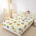 thumbnail image 3 of Manfei Cute Reading Ghost Queen Sheets 4 Pieces, Halloween Spooky Flying Bat Queen Sheet Sets, Mint Green White,1 Fitted Sheet, 1 Flat Sheet and 2 Pillowcases, 3 of 5