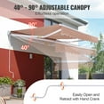 thumbnail image 4 of KFFKFF Patio Awning Retractable 10'x8' Awning Sunshade Shelter with Crank Handle, 4 of 9