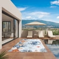 thumbnail image 3 of Crab Coastal Outdoor Rug for Patio/Deck/Porch, Non-Slip Large Area Rug 5 x 7 Ft, Summer Beach Blue Ombre Coral Starfish Indoor Outdoor Rugs Washable Area Rugs, Reversible Camping Rug Carpet Runner, 3 of 8