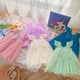 thumbnail image 3 of Vestido de malla con alas de mariposa para niñas Vestido de princesa para niñas pequeñas Vestido de pieza, 3 of 6