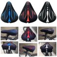thumbnail image 2 of Funda Cojín Asiento Bici Espuma Gel Acolchado Con Tira Reflectante (Negro Rojo) JShteea Accesorios para bicicletas, 2 of 2