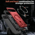 thumbnail image 4 of REQO Magnetic Case for Google Pixel 9A with Rotatable Ring Holder [Compatible with MagSafe] Military Shockproof Kickstand Protective Case for Google Pixel 9A, 4 of 6