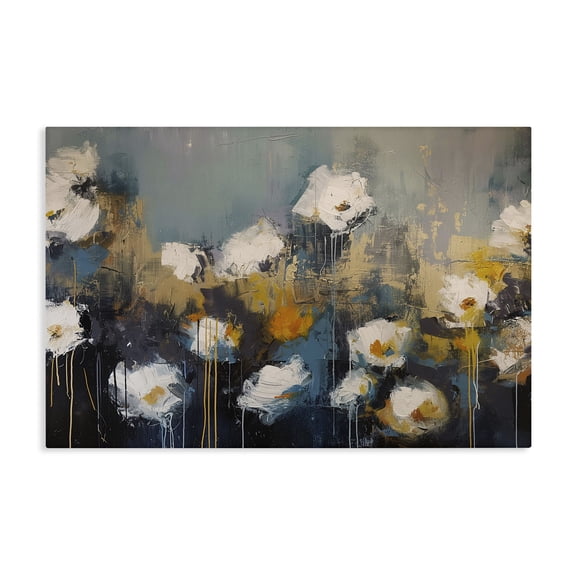 Stupell Industries Contemporary Contemporary Paint Drip Blossoms Canvas Art, 24 x 16, by Jacky Ngan
