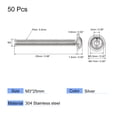 thumbnail image 2 of Uxcell M3 x 25mm 304 Stainless Steel Flanged Button Head Socket Cap Screws 50 Pack, 2 of 5