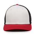 thumbnail image 3 of Outdoor Cap CT120M Extra-flexible Slight Pre-curved Visor Cap-White/Black/Red-L/XL, 3 of 8