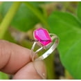 thumbnail image 3 of Solid 925 Sterling Silver Coffin Ring, Natural Ruby Pink Gemstone Ring, Statement Ring, Unique Handcrafted July Birthstone Jewelry For Women/Men, 3 of 5