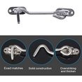 thumbnail image 2 of 2 piezas Acier INOX Argent, Crochet Cabine Crochet Fermeture Porte Verrous et Boulons pour Serrures Porte Loquet Portail Support Fenêtre pour Entretoise Silencieux- 101mm, 2 of 5