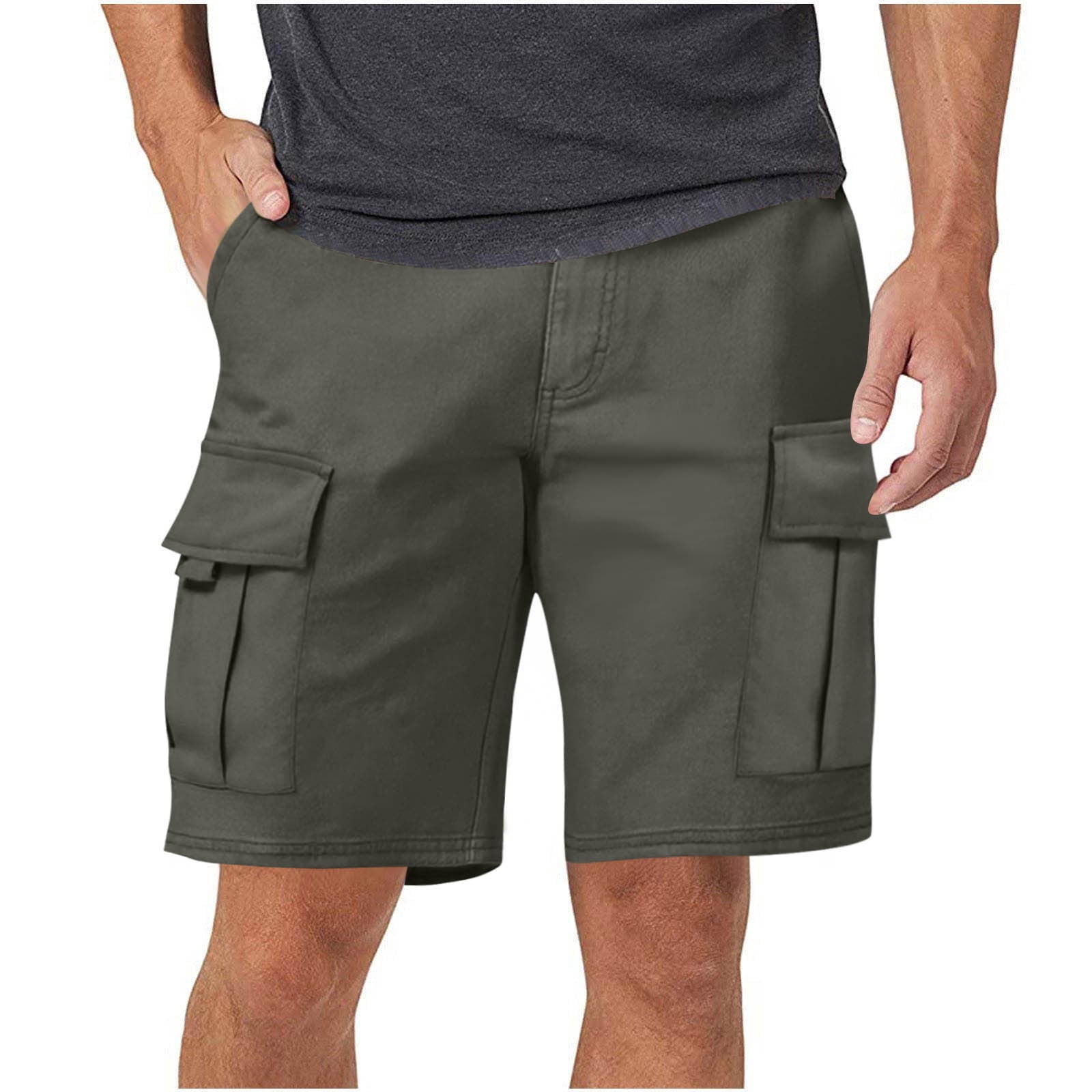 Jessboyy Men's Cargo Shorts Elastic Waist Straight Leg Golf Shorts