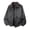 Dark Gray-31, variant on Men Faux Suede Trucker Jacket Button Flap Pockets Retro Coat Casual Street Outfits