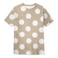 thumbnail image 4 of REDARER Girls Short Sleeve T-Shirt Polka Dot Print Casual Breathable Summer Daily Wear Tee,2-3 Years, 4 of 4