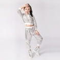 thumbnail image 7 of Kiijoy Little Girls Sequin Glitter Zip Up Jacket Pants Suit Party Dance Outfits, Sizes 6-7, 7 of 7