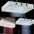 thumbnail image 3 of Chrome  LED Colors Changing Rain&Waterfall Ceiling Large Shower Head with Remote Control, 3 of 14