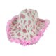 thumbnail image 1 of Sombrero vaquero rosa con estampado de leche, plumas y flecos, 1 of 2
