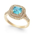 thumbnail image 1 of Charter Club Gold-Tone Crystal Square Halo Ring, 1 of 3