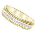 thumbnail image 2 of AFFY Round Shape White Natural Diamond Eternity Band Ring In 10k Yellow Gold (1 cttw) Ring Size-9, 2 of 2
