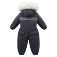 thumbnail image 3 of Toddler Snowsuit Infant Hooded Romper Coat for Toddler Snow Coat Long Sleeve Windproof Baby Clothes 2-3 Years, 3 of 3
