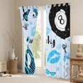 thumbnail image 3 of Erosebridal Silver Ribbon Bowknot Black Out Curtains For Girls Kids,Blue Cartoon Crown Curtains Pack of 2 (42x63 Each), 3 of 7