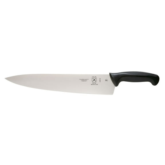 Mercer Cutlery Chef Knife,12 in Blade,Black Handle M22612