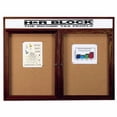 thumbnail image 6 of Aarco Products CBC3624RH 1-Door Enclosed Bulletin Board with Header - Cherry, 6 of 6