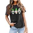 thumbnail image 2 of St. Patricks Day Shirt for Womens Cute Gnomes T-Shirt Shamrock Printed Shirts Short Sleeve Graphic Tees Tops, 2 of 5