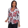 thumbnail image 3 of Alfred Dunner Womens Petite Stamped Floral Two For One With Necklace, 3 of 6