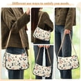 thumbnail image 4 of FORMRS Womens Shoulder Bag with Chain Strap Clutch Purse Cute Tote Handbag, Beige Leaves Plaid, 4 of 7