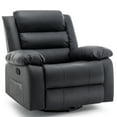 thumbnail image 1 of Korser Oversized Swivel Rocker Recliner Chair for Adults Faux Leather for Living Room,Black, 1 of 7