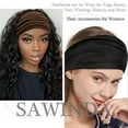 thumbnail image 3 of Yoyauz Women's Extra Wide Headband - Large Bohemian Turban Headband Black Soft Elastic Sports Yoga Running Headband Anti-Slip Elastic Hair Accessory, 3 of 18