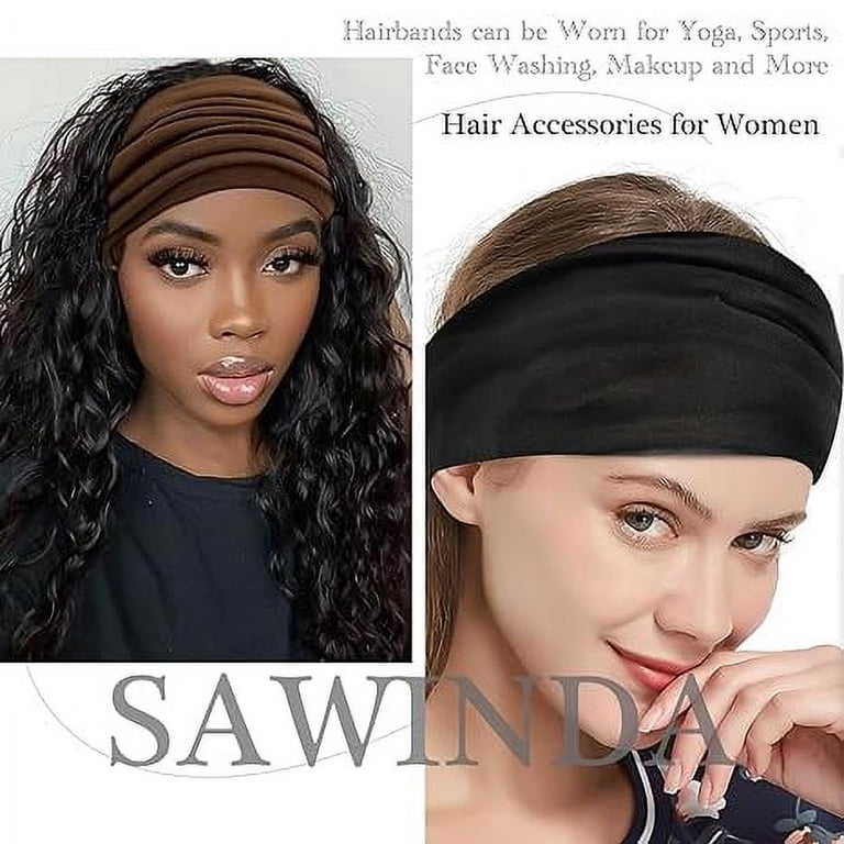 50 Pcs Elastic Headbands Women Sports Yoga Non Slip Soft Stretch Bulk Amazon.com : Hotop 50 Pcs Hair Headbands Bulk for Women Non  main image 4