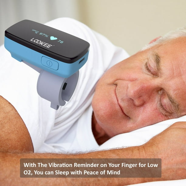 Moniteur de sommeil LOOKEE® RingPro avec alarme de vibration pour les  événements d'O2 bas ou d'apnée | Suivi de la fréquence cardiaque pendant la
