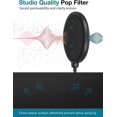 thumbnail image 3 of SHAR Dual Housing Pop Filter for Blue Yeti and Studio Microphones, 3 of 5