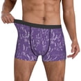 thumbnail image 3 of Men's Boxer Briefs, Lavender Flowers Purple White Soft Comfy Mens Underwear Boxer Briefs Breathable With Widen Waist, 3 of 7