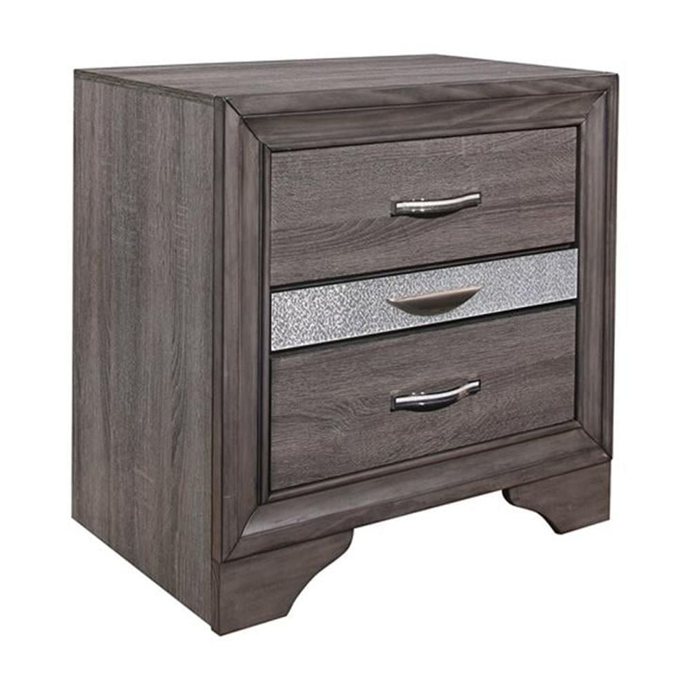 Global Furniture USA Seville Gray Nightstand, 1 Pack