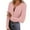 Pink, variant on Posijego Ribbed Long Sleeve Shirts for Women Button down Crew Neck Slim Going out Tops Basic Tee Shirts Womens Clothes