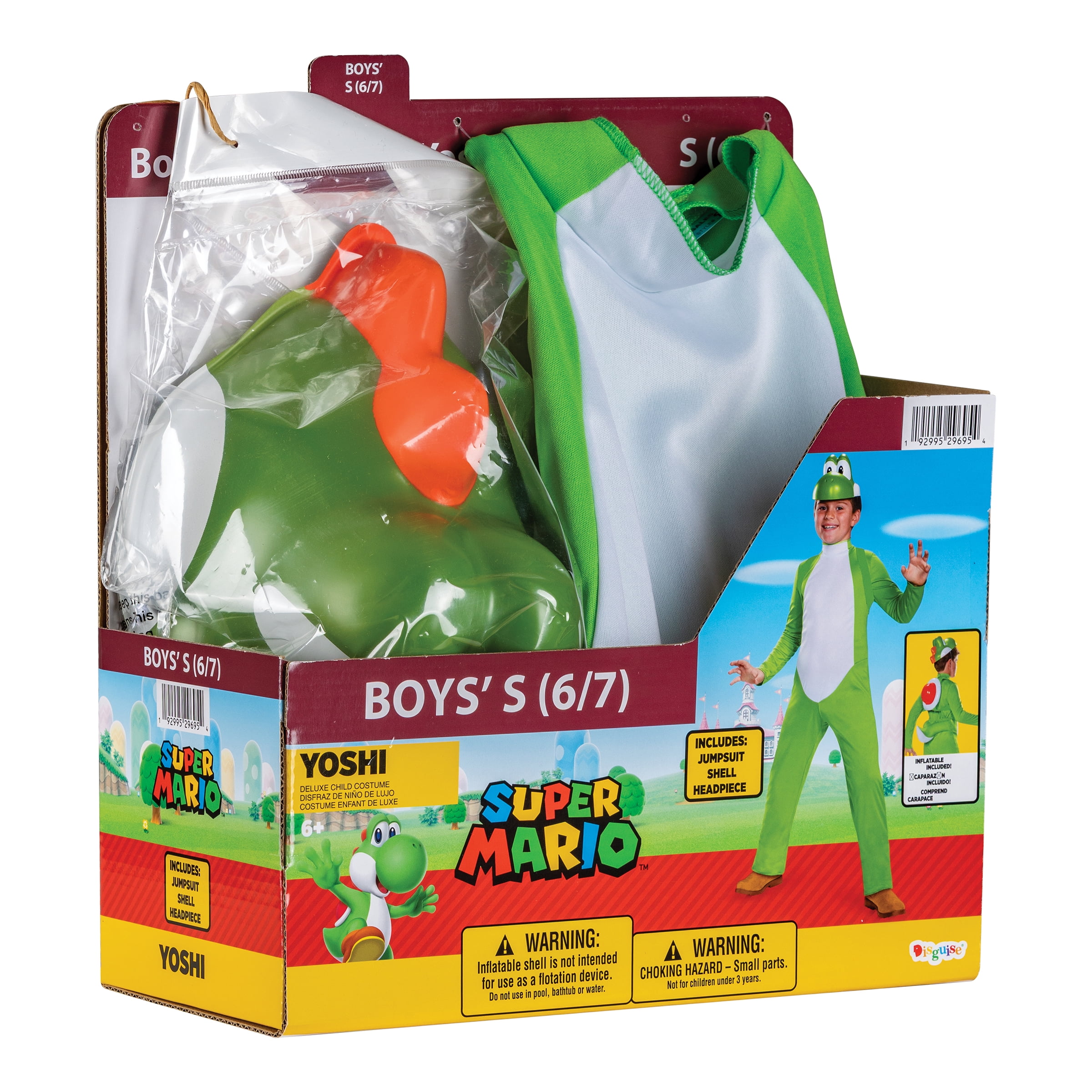 Nintendo Super Mario Bros. Yoshi Halloween Costume for Children, Boys Size S (6/7), by Disguise