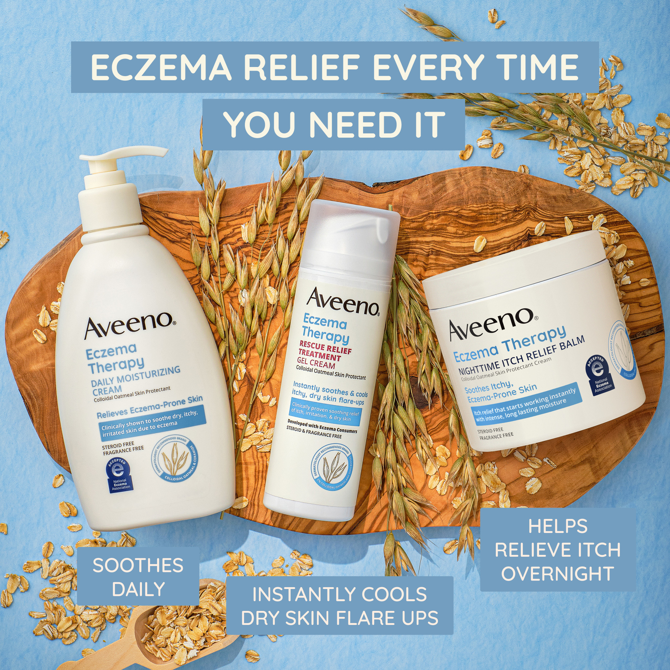 Aveeno Eczema Therapy Daily Moisturizing Body Lotion, Fragrance Free Cream, 7.3 oz - image 4 of 11