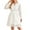 White, variant on vdgthytj Womens Fall Dresses Long Sleeve V Neck a Line Hollow out Dress Lace Ruffle Cute Casual Party Dresses