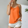 thumbnail image 6 of Vibrex Womens Tank Top Halter Tops Sleeveless Shirts Spaghetti Strap Camisole Casual Summer Basic Blouses Adjustable Shoulder Straps Pleats Top, 6 of 9