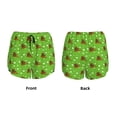 thumbnail image 3 of Pofeuu dogs on a green background Print Women's Athletic Shorts Running Workout Shorts Tummy Control Quick Dry Gym Shorts with Pockets Double layer sports shorts-Large, 3 of 7