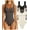 Black Tea Leaf Beige, variant on Women's 3 Piece Bodysuits Sexy Ribbed Sleeveless Shapewear Tank Tops Bodysuits