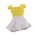thumbnail image 3 of Figura femenina a escala 1/6, traje de falda plisada, disfraz elegante de moda. blanco amarillo, 3 of 9