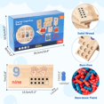 thumbnail image 4 of Tableros de clavijas para contar Niños pequeños Juguete de aprendizaje de matemáticas con números de conteo de madera con 110 clavijas Materiales de manipulación de matemáticas Montessori para niños d, 4 of 5