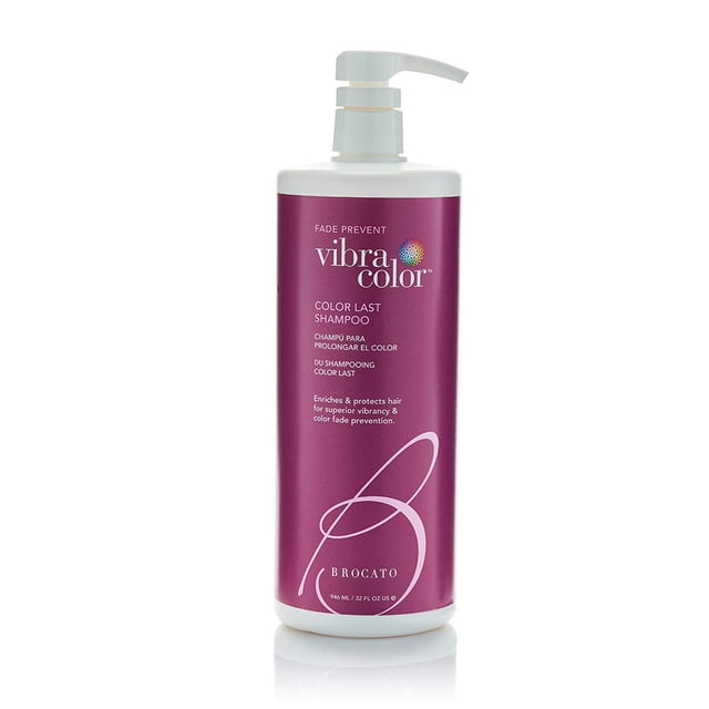 Brocato Vibracolor Color Last Shampoo: Champú para el color para cabello tratado con color - Previene la decoloración y extiende la vida y el brillo del cabello teñido - No contiene sulfato ni parab