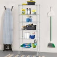 thumbnail image 2 of Bestoffice Adjustable Wire Shelving Storage Shelves Heavy Duty Shelving Unit For Small Places Kitchen Garage (Chrome 13"" D X 23"" W X 59"" H), 2 of 7